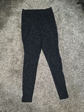 Danskin Black Tonal Print High-Waist Leggings